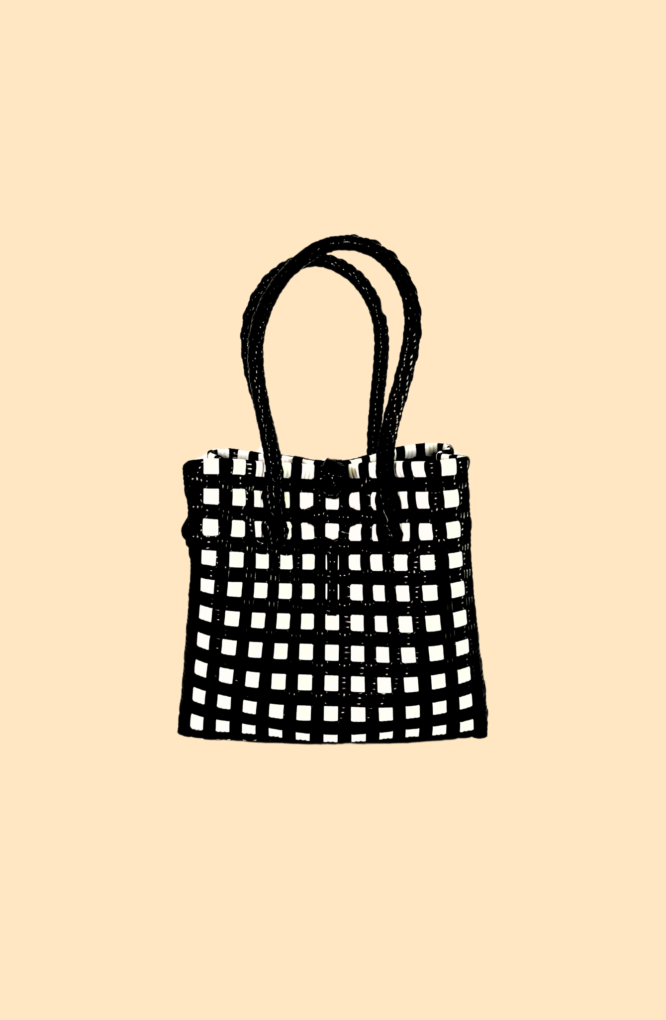 The Mini Tote in Black & White Checkered