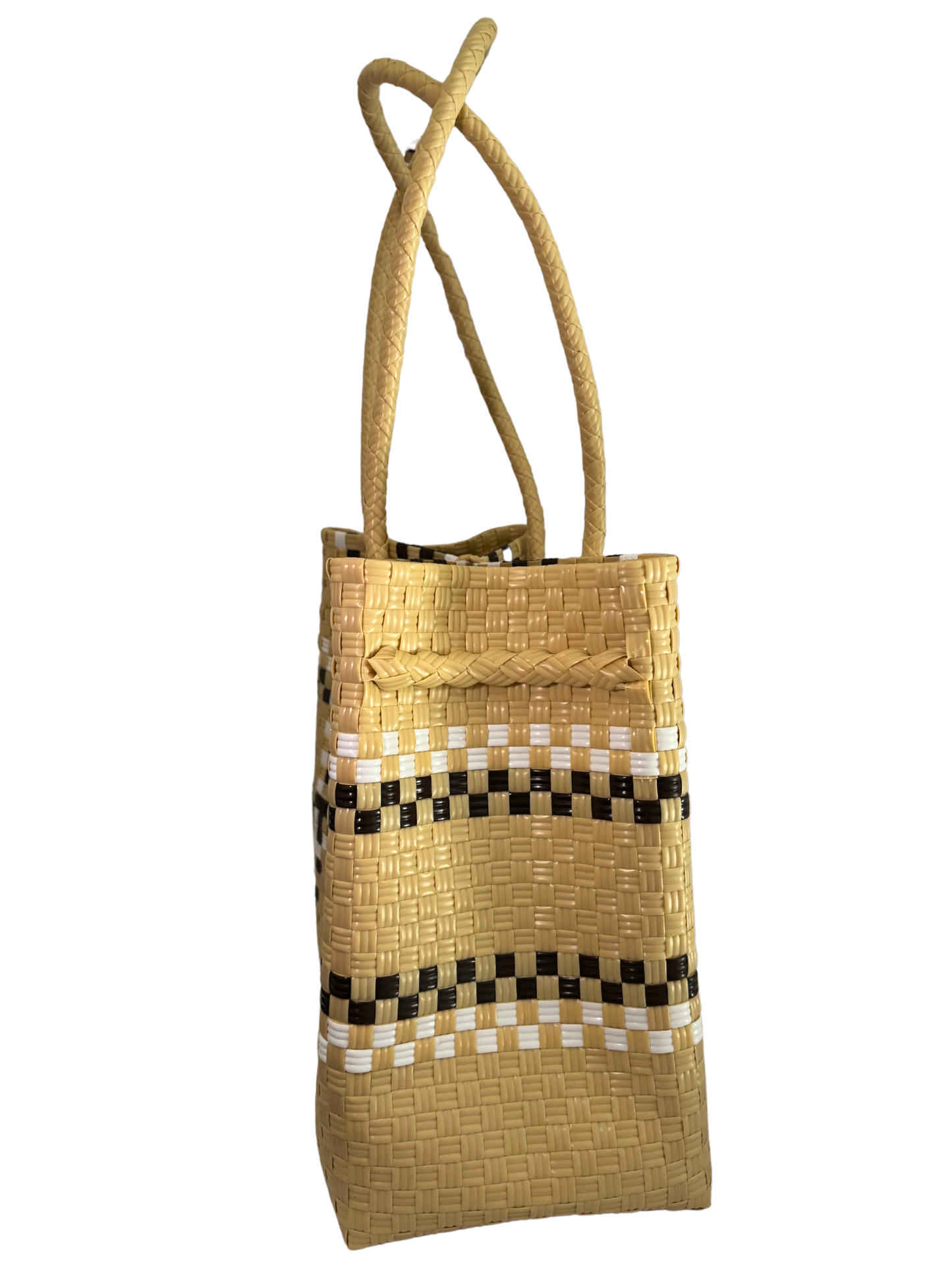 The Tote in Beige Plaid