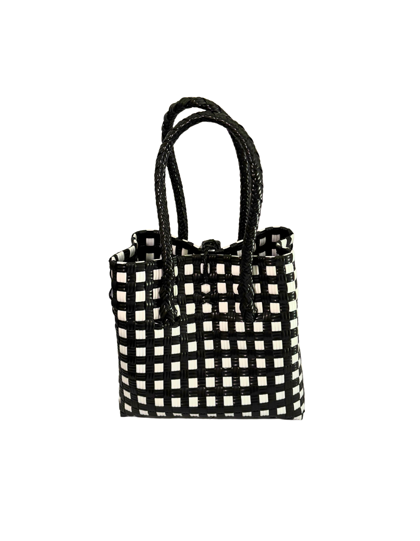 The Mini Tote in Black & White Checkered