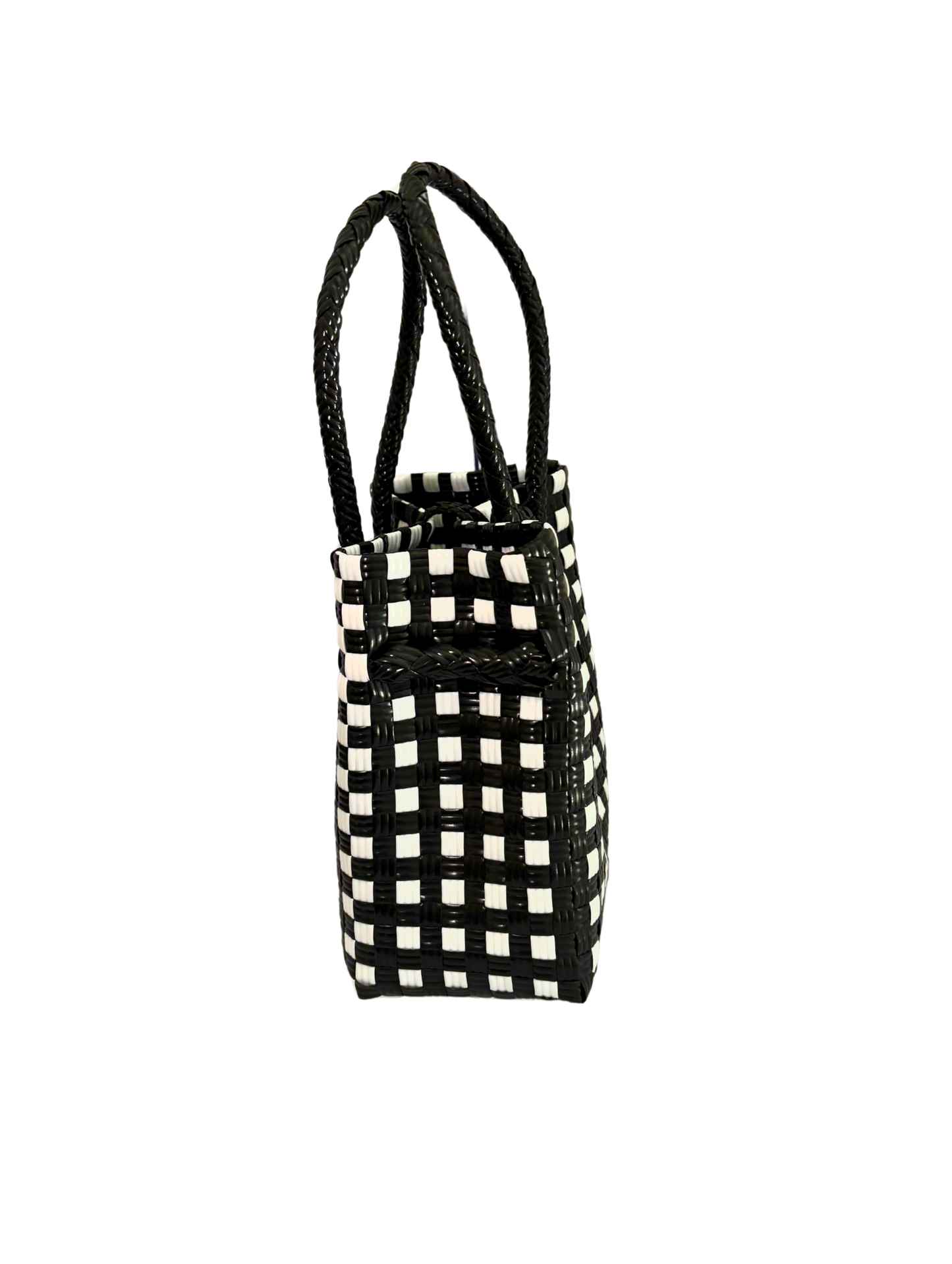 The Mini Tote in Black & White Checkered