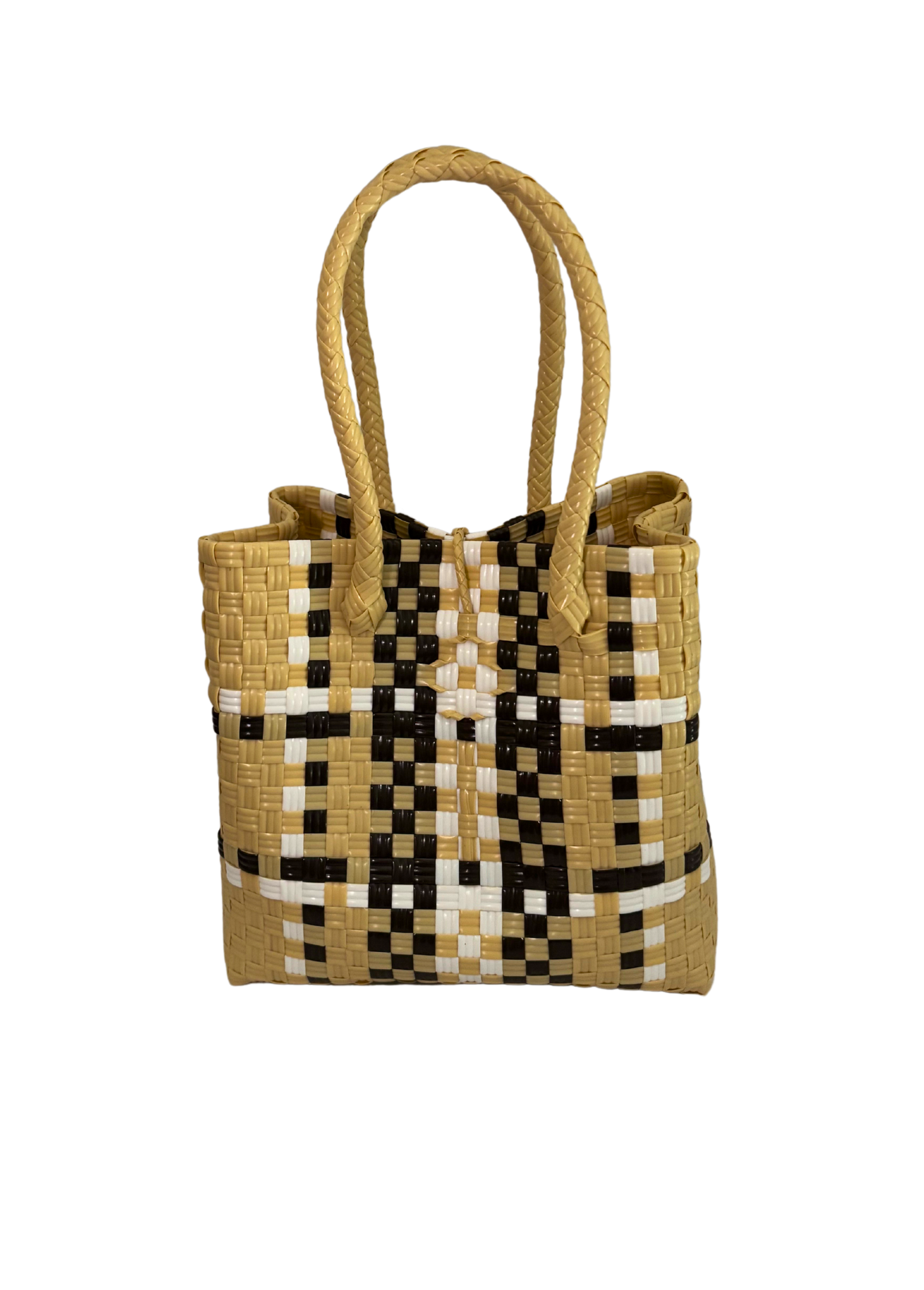 The Mini Tote in Beige Plaid