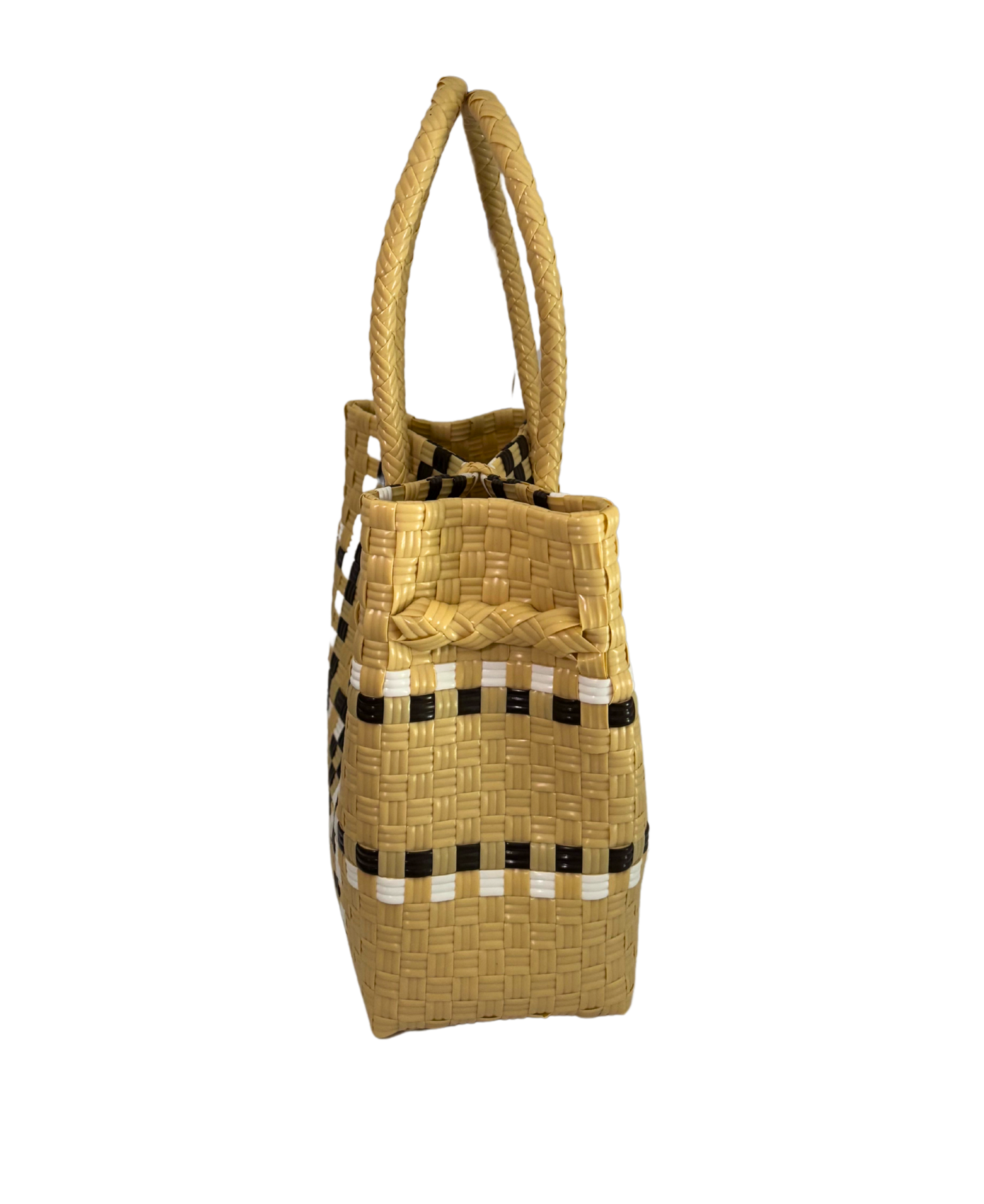 The Mini Tote in Beige Plaid
