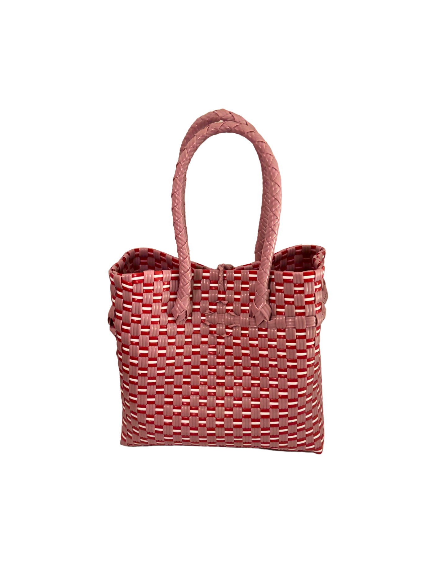 The Mini Tote in Red & Pink Checkered