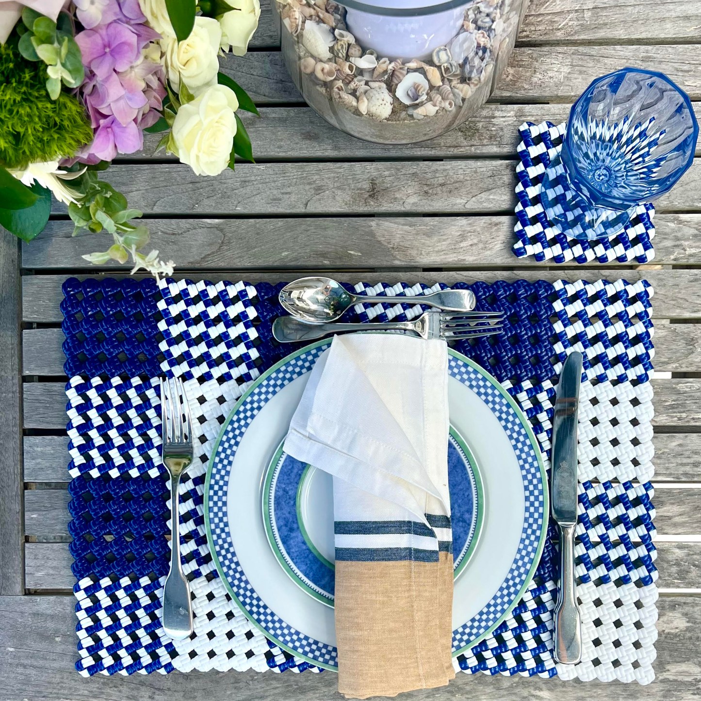 Summer Tableware Set Blue & White