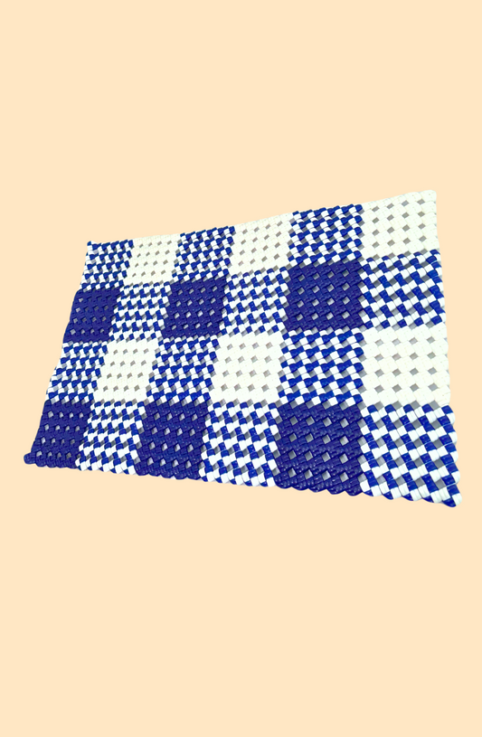 Placemat - Blue & White Checkered (set of 2)