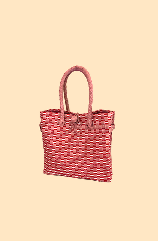 The Mini Tote in Red & Pink Checkered
