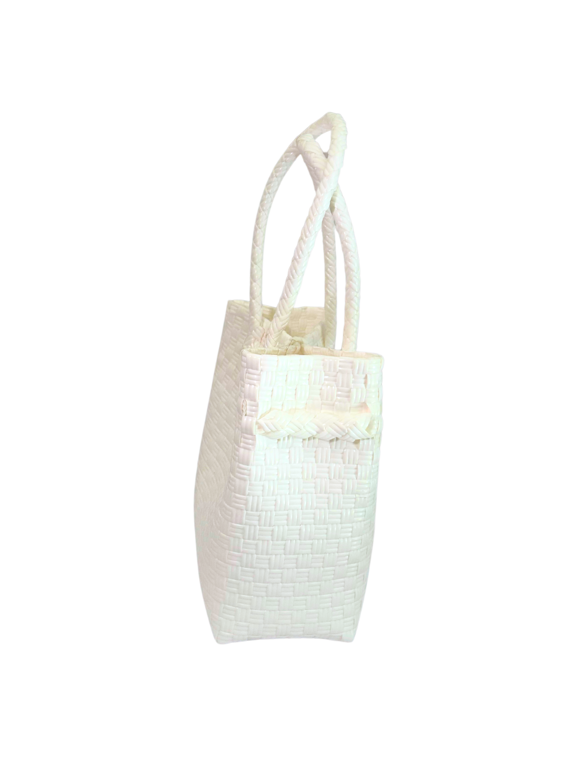 ★TOUT Y EST★ SERVICE MINI TOTE BAGWHITE 52BHHOAEC02WH The Mini Tote in White – TUTA