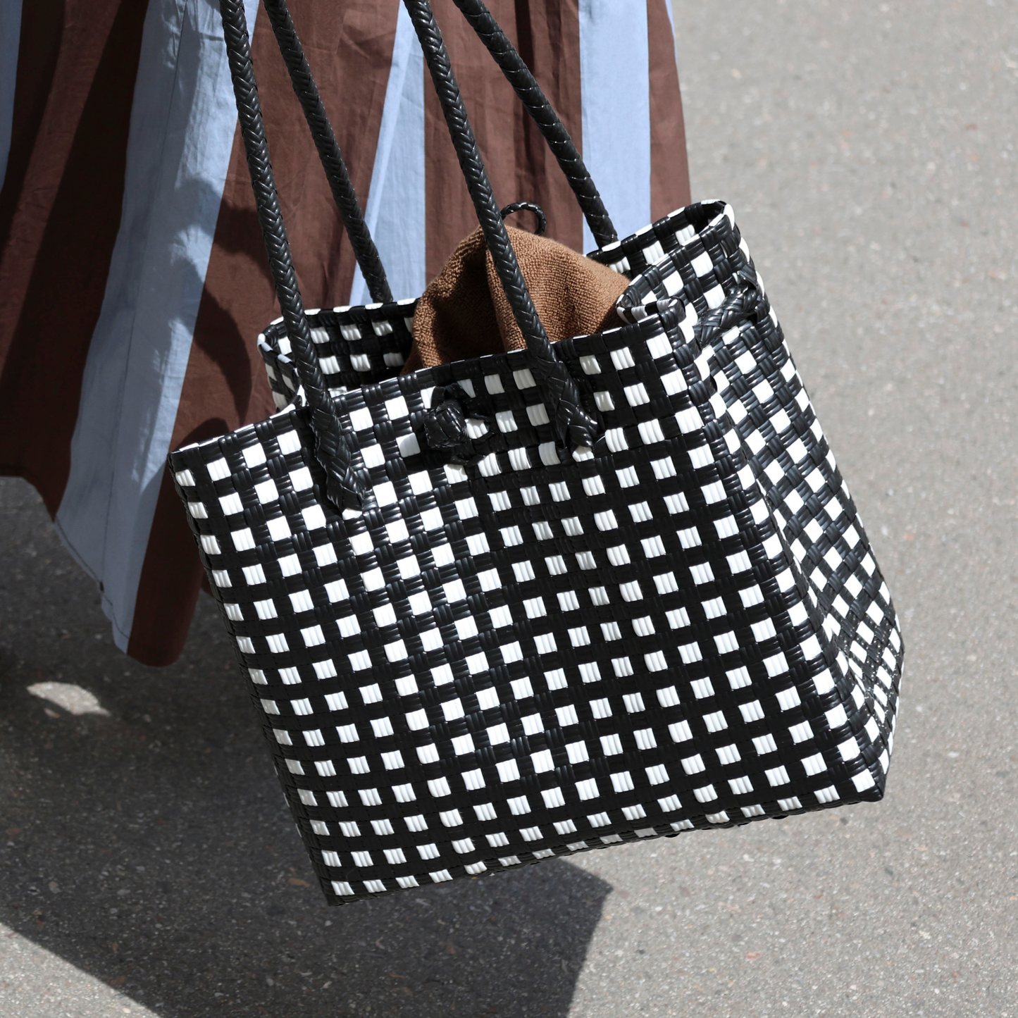 The Tote in Black & White Checkered