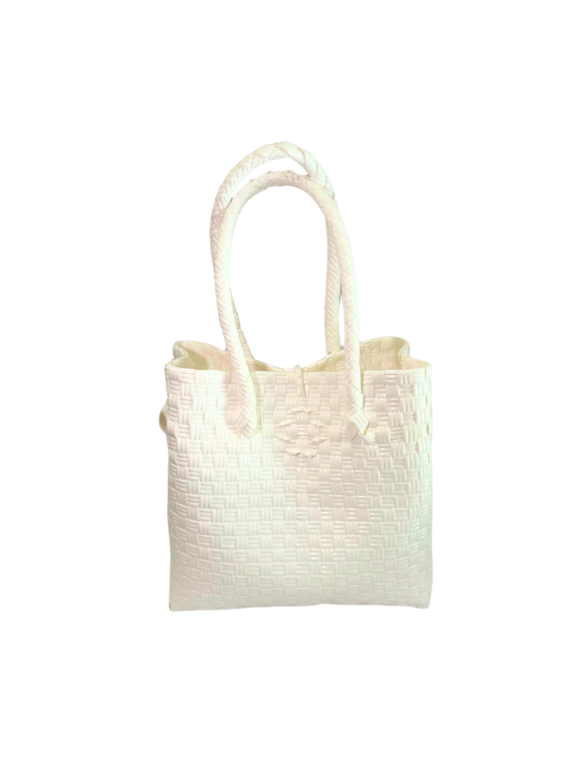 ★TOUT Y EST★ Vegan Classic Mini Tote Bag White WATO-02WH Mini Tote Bag - White - ZYTADELIA